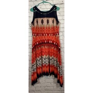 Sandra Darren Dress Sleeveless A-Line Geometric Print Party Dress‎ 12